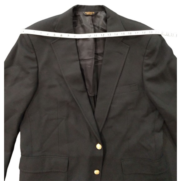Men's Vintage John Weitz Collection 2-Button Black Blazer Jacket Sport Coat - Picture 5 of 12